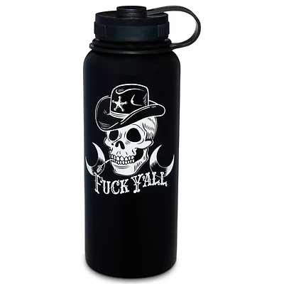 F Yall Skeleton Cowboy Water Bottle - 32 oz.
