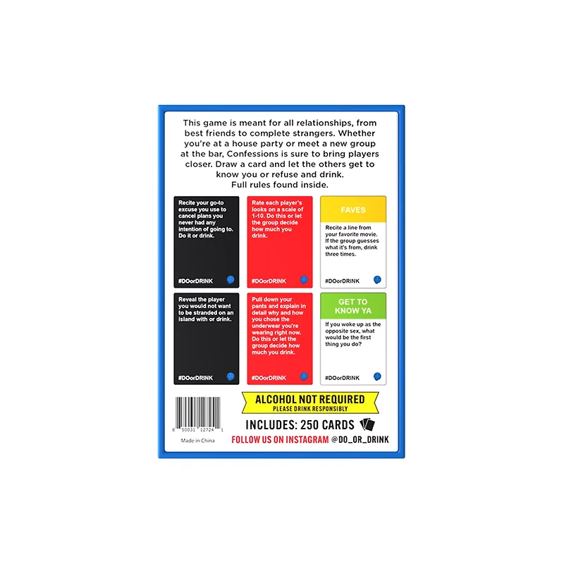 Let's Get Personal Edition Do or Drink Card Game