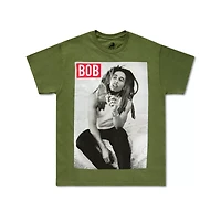 Green Bob Marley Smoke T Shirt