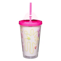 Gloomy Bear Paint Splatter Cup with Straw - 16 oz.