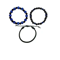 Multi-Pack Black and Blue Beaded Bracelets