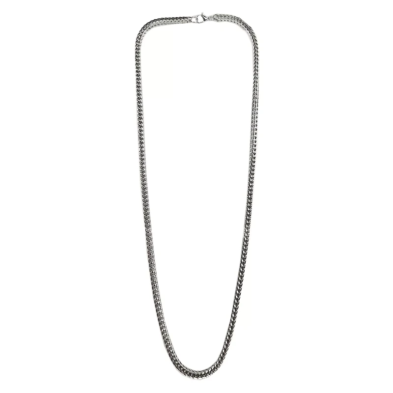 Silvertone Box Chain Necklace