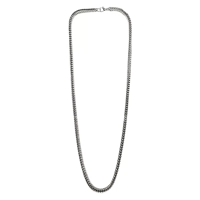 Silvertone Box Chain Necklace