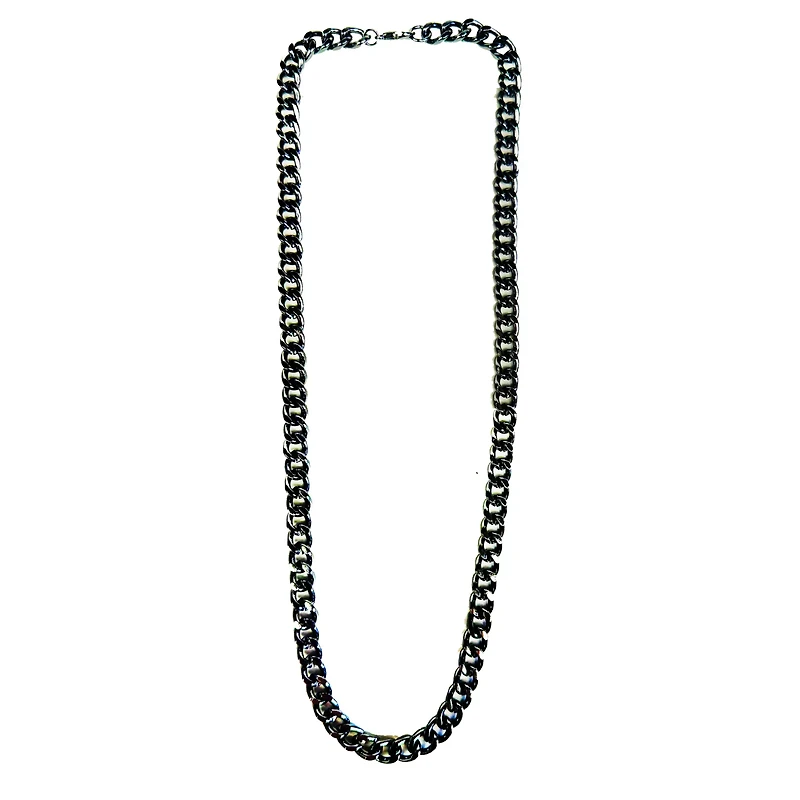 Grey Curb Chain Necklace