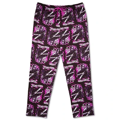 Pink Ghost Face Flaming Lounge Pants