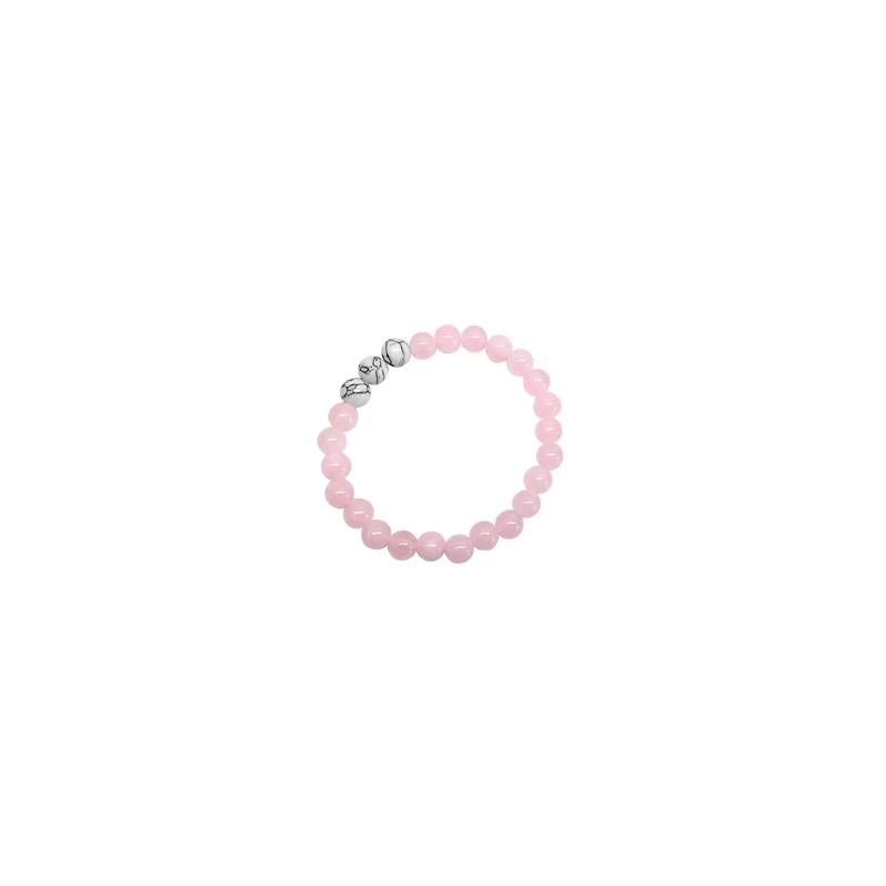 Pink and White Marble Long Distance Beaded Bracelets - 2 Pack