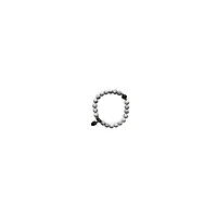 Black and White Marble Magnetic Long Distance Beaded Bracelets - 2 Pack