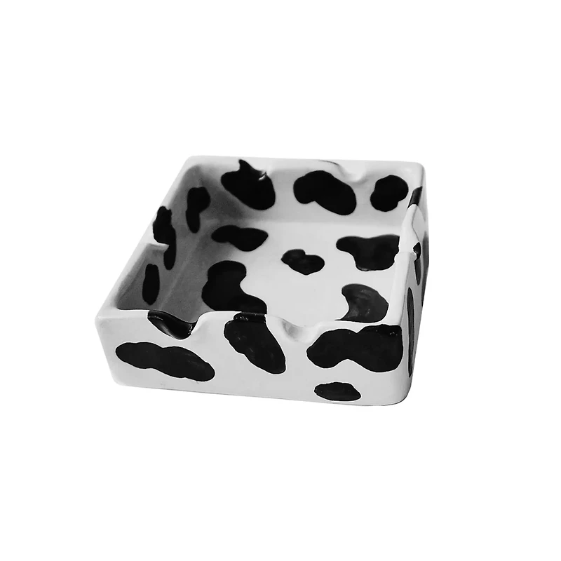 Cow Print Square Ashtray