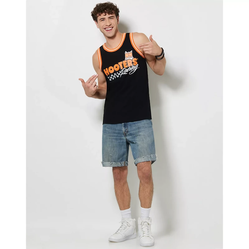 Black Hooters Racing Tank Top