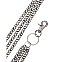 Black Triple Row Curb Wallet Chain