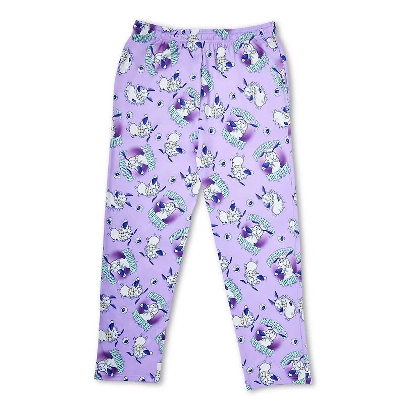 Welcome to Nowhere Purple Lounge Pants - Courage the Cowardly Dog