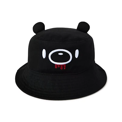 Black Gloomy Bear Face Bucket Hat
