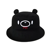 Black Gloomy Bear Face Bucket Hat