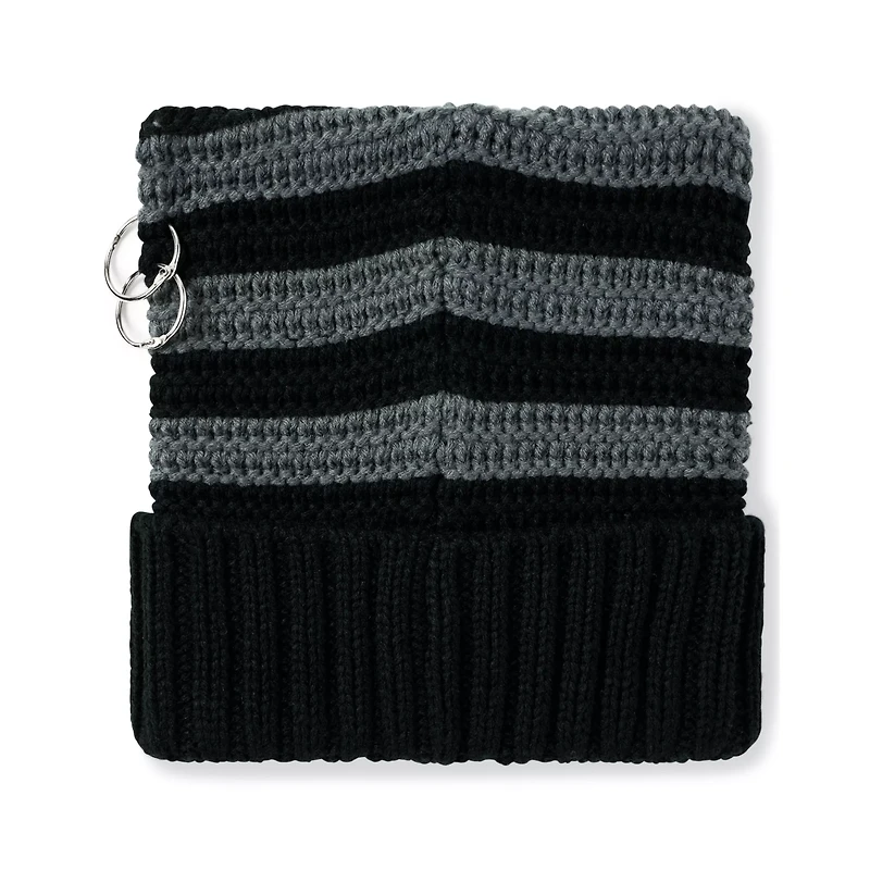 Jack Skellington Pierced Thick Knit Cuff Beanie Hat - The Nightmare Before Christmas