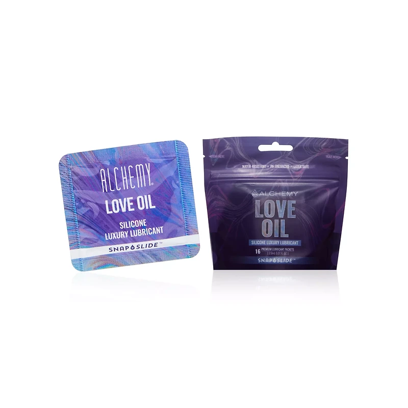 Multi-Pack Love Oil Silicone Luxury  Lubricant Packets - 16 Pack