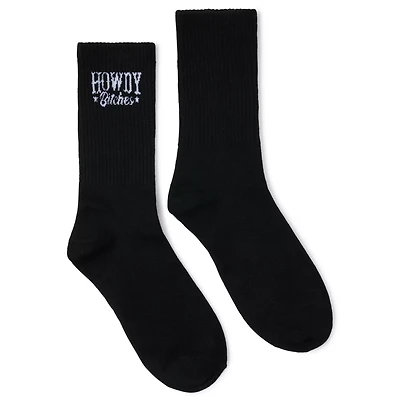 Howdy Bitches Crew Socks