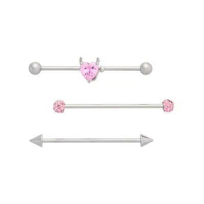 Multi-Pack CZ Demon Heart Industrial Barbell 3 Pack - 14 Gauge