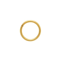Goldplated Simple Hinge Hoop Septum Ring - 16 Gauge