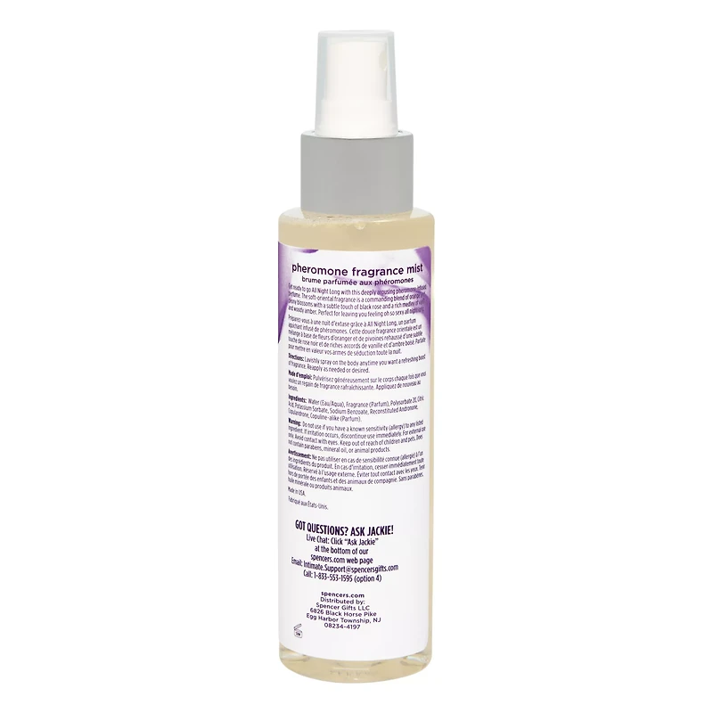 All Night Long Pheromone Fragrance Mist 3.5 oz. - Hott Love