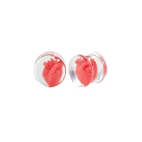 Realistic Heart Acrylic Plugs