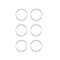 Multi-Pack Silvertone Hinged Hoop Rings 3 Pair - 20 Gauge
