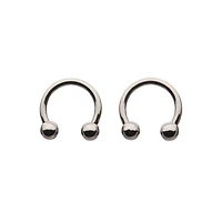 Silver-Plated Horseshoe Rings