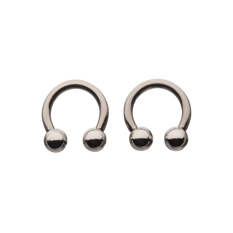 Silver-Plated Horseshoe Rings