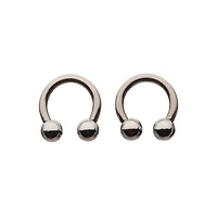 Silver-Plated Horseshoe Rings