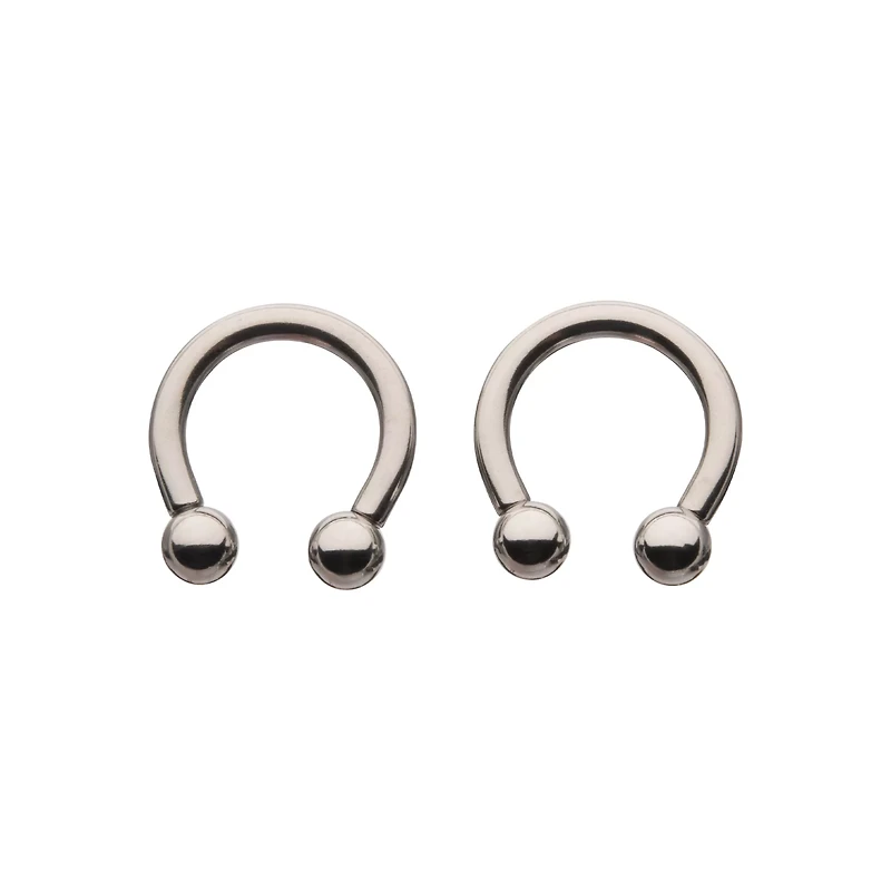 Silver-Plated Horseshoe Rings
