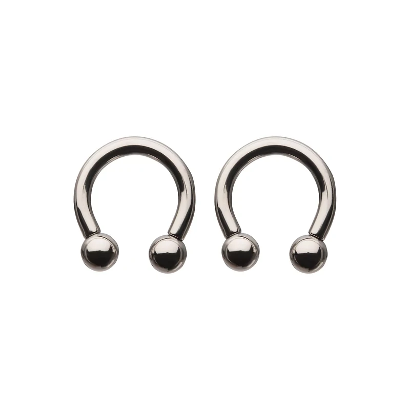 Silver-Plated Horseshoe Rings