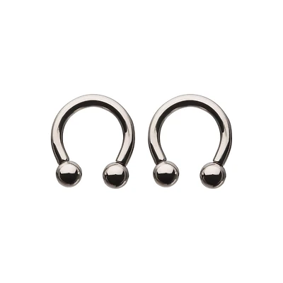 Silver-Plated Horseshoe Rings