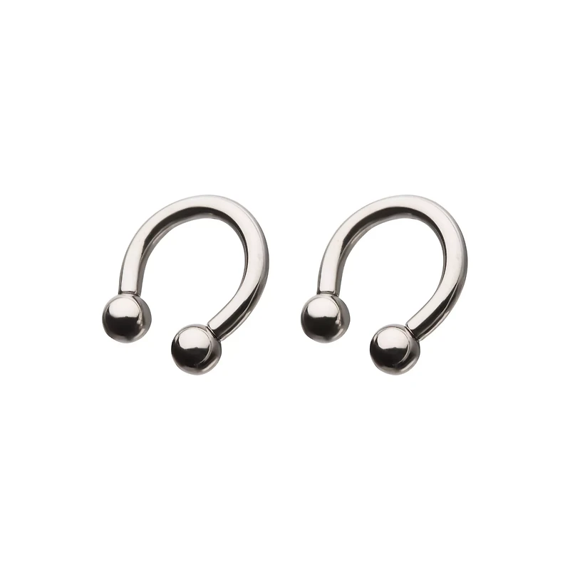 Silver-Plated Horseshoe Rings