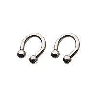 Silver-Plated Horseshoe Rings