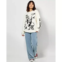 Black and White Deadpool Crewneck Sweatshirt - Marvel