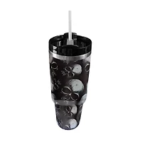 Skull Travel Tumbler with Straw - 40 oz.