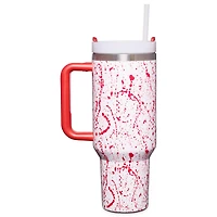 Blood Splatter Travel Tumbler with Straw - 40 oz.