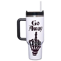 Go Away Middle Finger Travel Tumbler with Straw - 40 oz.