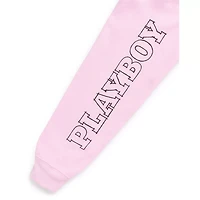 Pink Playboy Rabbit Scribble Hoodie