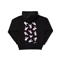 Black Playboy Bunny Print Hoodie