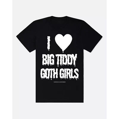 I Love Big Tiddy Goth Girls T Shirt - Hauntless