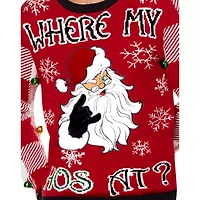 Light-Up Where My Hos At Ugly Christmas Sweater