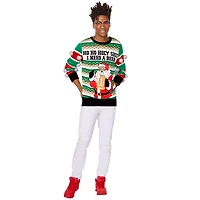 Light-Up Ho Holy Shit I Need a Beer Ugly Christmas Sweater