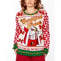 Light-Up Santa Certified Freak Christmas Sweater