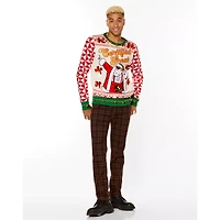 Light-Up Santa Certified Freak Christmas Sweater