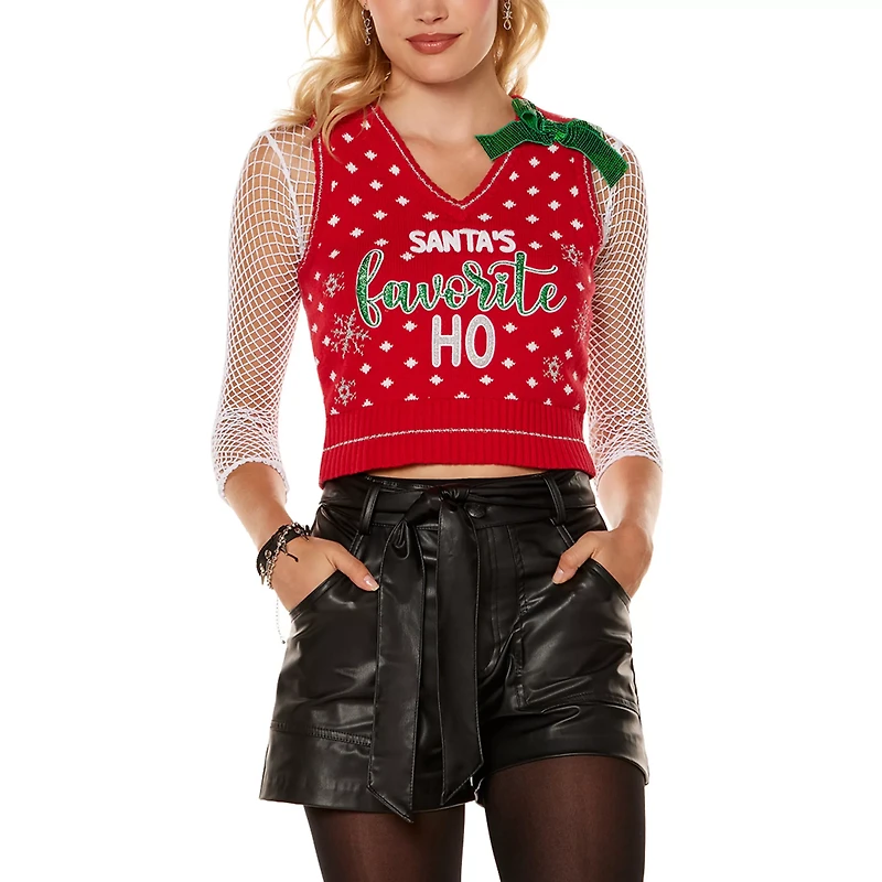 Santa's Favorite Ho Christmas Sweater Vest