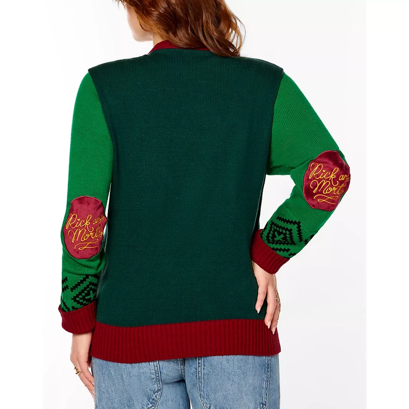 Light-Up This Is Me Jolly Christmas Sweater - Rick and Morty