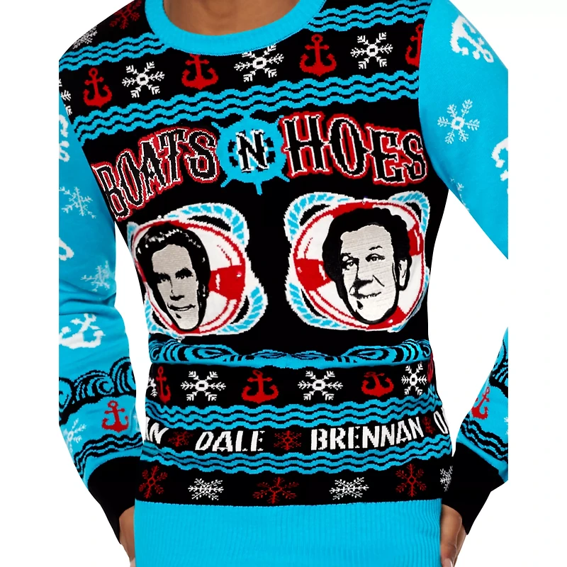 Light-Up Boats 'N Hoes Ugly Christmas Sweater - Step Brothers