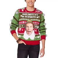 Light Up Smiling's My Favorite Christmas Sweater - Elf
