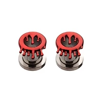 Red Drippy Screw Tunnel Plugs