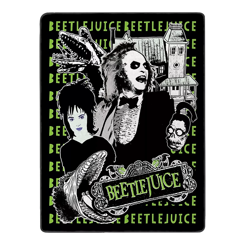 Beetlejuice and Lydia Fleece Blanket